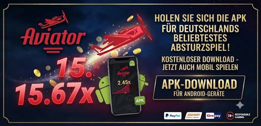Aviator APK Installation auf Android Smartphone